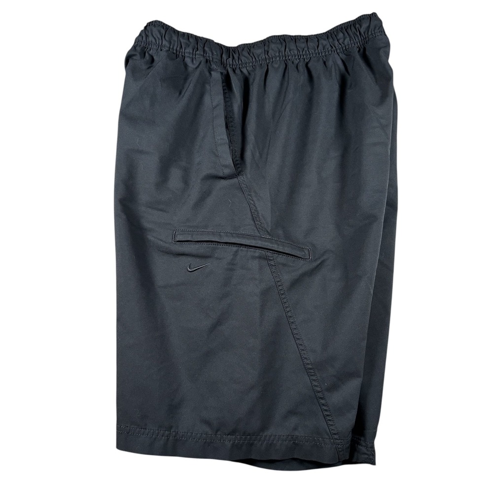 VTG Y2K Nike The Athletic Dept Men Black Cargo Shorts Sz L Gorpcore Tactical 90s